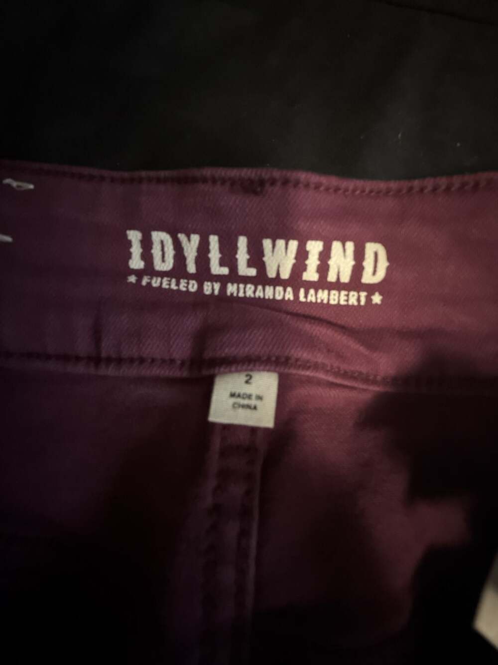 Idyllwind Women's Skinny Jeans Burgundy Size 2 High Rise 2W x 32L